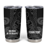 Maori Language Week Personalised Tumbler Cup Kia Mau Ki To Ukaipo Grey Color