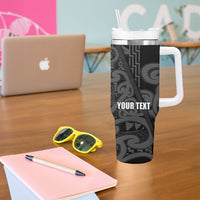 Maori Language Week Personalised Tumbler With Handle Kia Mau Ki To Ukaipo Grey Color LT14 - Polynesian Pride