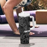 Maori Language Week Personalised Tumbler With Handle Kia Mau Ki To Ukaipo Grey Color LT14 - Polynesian Pride