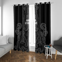 Maori Language Week Window Curtain Kia Mau Ki To Ukaipo Grey Color