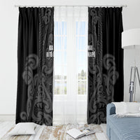 Maori Language Week Window Curtain Kia Mau Ki To Ukaipo Grey Color