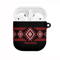 Aotearoa Atua Tumatauenga AirPods Case Maori God Of War Taniko Motifs LT14 Red - Polynesian Pride