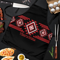 Aotearoa Atua Tumatauenga Apron Maori God Of War Taniko Motifs LT14 Red - Polynesian Pride