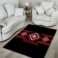 Aotearoa Atua Tumatauenga Area Rug Maori God Of War Taniko Motifs LT14 - Polynesian Pride