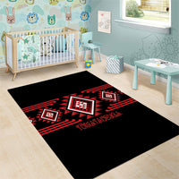 Aotearoa Atua Tumatauenga Area Rug Maori God Of War Taniko Motifs LT14 - Polynesian Pride