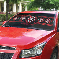 Aotearoa Atua Tumatauenga Auto Sun Shade Maori God Of War Taniko Motifs LT14 - Polynesian Pride