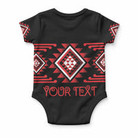 Aotearoa Atua Tumatauenga Personalised Baby Onesie Maori God Of War Taniko Motifs