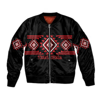 Aotearoa Atua Tumatauenga Personalised Bomber Jacket Maori God Of War Taniko Motifs LT14 Unisex Red - Polynesian Pride