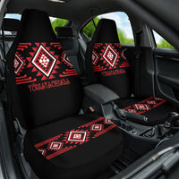 Aotearoa Atua Tumatauenga Car Seat Cover Maori God Of War Taniko Motifs LT14 One Size Red - Polynesian Pride
