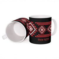 Aotearoa Atua Tumatauenga Personalised Ceramic Mug Maori God Of War Taniko Motifs LT14 - Polynesian Pride