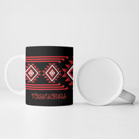 Aotearoa Atua Tumatauenga Personalised Ceramic Mug Maori God Of War Taniko Motifs LT14 - Polynesian Pride