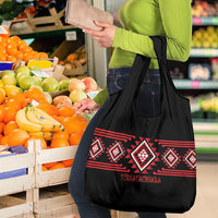 Aotearoa Atua Tumatauenga Grocery Bag Maori God Of War Taniko Motifs LT14 - Polynesian Pride