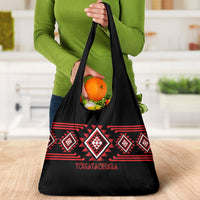 Aotearoa Atua Tumatauenga Grocery Bag Maori God Of War Taniko Motifs LT14 - Polynesian Pride