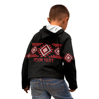 Aotearoa Atua Tumatauenga Personalised Kid Hoodie Maori God Of War Taniko Motifs LT14 - Polynesian Pride