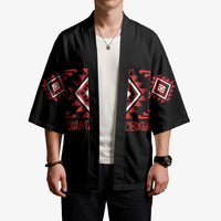 Aotearoa Atua Tumatauenga Personalised Kimono Maori God Of War Taniko Motifs LT14 - Polynesian Pride