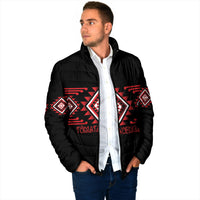 Aotearoa Atua Tumatauenga Personalised Padded Jacket Maori God Of War Taniko Motifs LT14 - Polynesian Pride