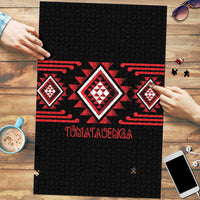 Aotearoa Atua Tumatauenga Puzzle Maori God Of War Taniko Motifs LT14 Red - Polynesian Pride