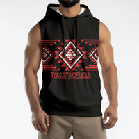 Aotearoa Atua Tumatauenga Personalised Sleeveless Hoodie Maori God Of War Taniko Motifs LT14 - Polynesian Pride
