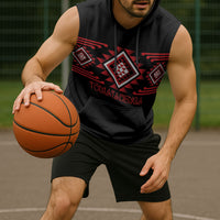 Aotearoa Atua Tumatauenga Personalised Sleeveless Hoodie Maori God Of War Taniko Motifs LT14 - Polynesian Pride