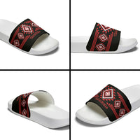 Aotearoa Atua Tumatauenga Slide Sandals Maori God Of War Taniko Motifs LT14 - Polynesian Pride