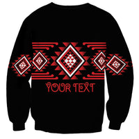 Aotearoa Atua Tumatauenga Personalised Sweatshirt Maori God Of War Taniko Motifs