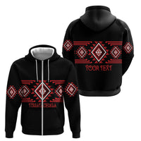 Aotearoa Atua Tumatauenga Personalised Zip Hoodie Maori God Of War Taniko Motifs LT14 - Polynesian Pride