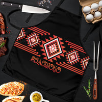 Aotearoa Atua Ruaumoko Apron Maori Powerful God Taniko Motifs LT14 Orange - Polynesian Pride
