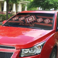 Aotearoa Atua Ruaumoko Auto Sun Shade Maori Powerful God Taniko Motifs LT14 - Polynesian Pride