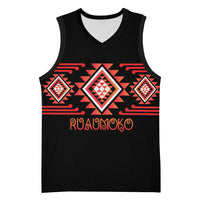 Aotearoa Atua Ruaumoko Personalised Basketball Jersey Maori Powerful God Taniko Motifs LT14 Unisex Orange - Polynesian Pride