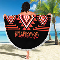 Aotearoa Atua Ruaumoko Beach Blanket Maori Powerful God Taniko Motifs LT14 - Polynesian Pride