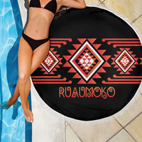 Aotearoa Atua Ruaumoko Beach Blanket Maori Powerful God Taniko Motifs LT14 - Polynesian Pride