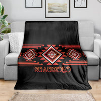 Aotearoa Atua Ruaumoko Blanket Maori Powerful God Taniko Motifs LT14 - Polynesian Pride