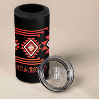 Aotearoa Atua Ruaumoko Personalised 4 in 1 Can Cooler Tumbler Maori Powerful God Taniko Motifs LT14 - Polynesian Pride