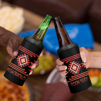 Aotearoa Atua Ruaumoko Personalised 4 in 1 Can Cooler Tumbler Maori Powerful God Taniko Motifs LT14 - Polynesian Pride