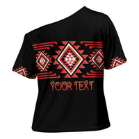 Aotearoa Atua Ruaumoko Personalised Cross Shoulder Shirt Maori Powerful God Taniko Motifs LT14 - Polynesian Pride