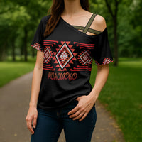 Aotearoa Atua Ruaumoko Personalised Cross Shoulder Shirt Maori Powerful God Taniko Motifs LT14 - Polynesian Pride