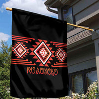 Aotearoa Atua Ruaumoko Garden Flag Maori Powerful God Taniko Motifs LT14 - Polynesian Pride