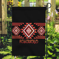 Aotearoa Atua Ruaumoko Garden Flag Maori Powerful God Taniko Motifs LT14 Garden Flag Orange - Polynesian Pride