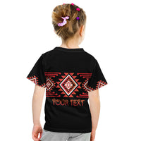 Aotearoa Atua Ruaumoko Personalised Kid T Shirt Maori Powerful God Taniko Motifs