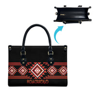 Aotearoa Atua Ruaumoko Leather Bag Maori Powerful God Taniko Motifs LT14 - Polynesian Pride