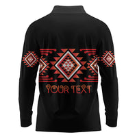 Aotearoa Atua Ruaumoko Personalised Long Sleeve Polo Shirt Maori Powerful God Taniko Motifs LT14 - Polynesian Pride