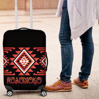 Aotearoa Atua Ruaumoko Luggage Cover Maori Powerful God Taniko Motifs LT14 Orange - Polynesian Pride