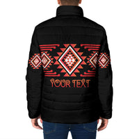 Aotearoa Atua Ruaumoko Personalised Padded Jacket Maori Powerful God Taniko Motifs LT14 - Polynesian Pride