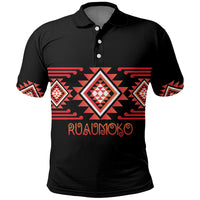 Aotearoa Atua Ruaumoko Personalised Polo Shirt Maori Powerful God Taniko Motifs LT14 Orange - Polynesian Pride