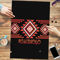 Aotearoa Atua Ruaumoko Puzzle Maori Powerful God Taniko Motifs LT14 Orange - Polynesian Pride