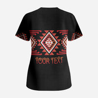 Aotearoa Atua Ruaumoko Personalised Scrub Top Maori Powerful God Taniko Motifs LT14 - Polynesian Pride