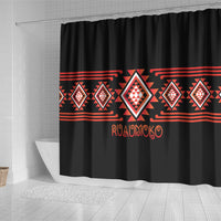 Aotearoa Atua Ruaumoko Shower Curtain Maori Powerful God Taniko Motifs LT14 - Polynesian Pride
