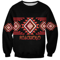 Aotearoa Atua Ruaumoko Personalised Sweatshirt Maori Powerful God Taniko Motifs LT14 Unisex Orange - Polynesian Pride