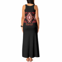 Aotearoa Atua Ruaumoko Personalised Tank Maxi Dress Maori Powerful God Taniko Motifs LT14 - Polynesian Pride