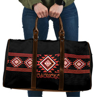 Aotearoa Atua Ruaumoko Travel Bag Maori Powerful God Taniko Motifs LT14 Orange - Polynesian Pride